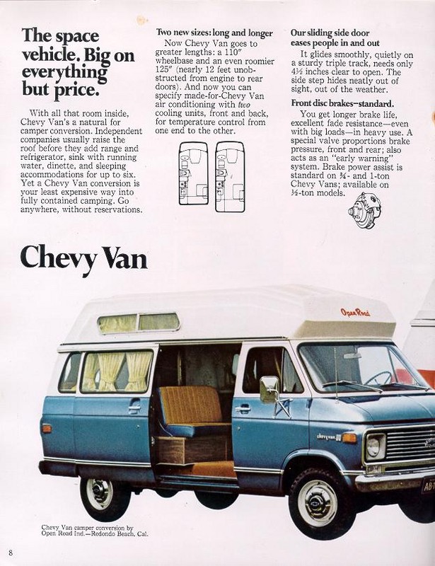 1971 Chevrolet Recreation Vehicles Brochure Page 9